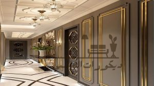 ديكور استيل ذهبي للجدران