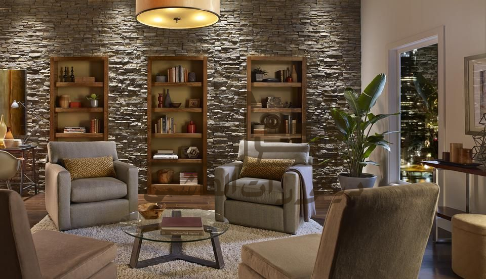 ديكورات حجر داخلي للمنازل