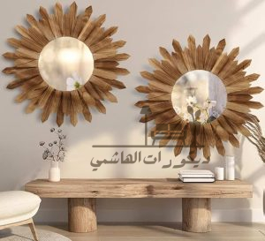 مرايا ديكور خشب