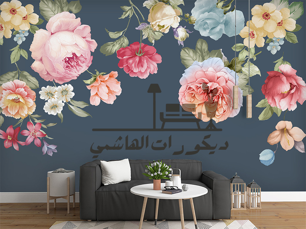 ديكور ورد على الحائط