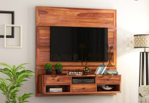 ديكور خشب جداري للتلفزيون