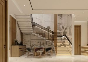 ديكورات الدرج الداخلي في المنزل